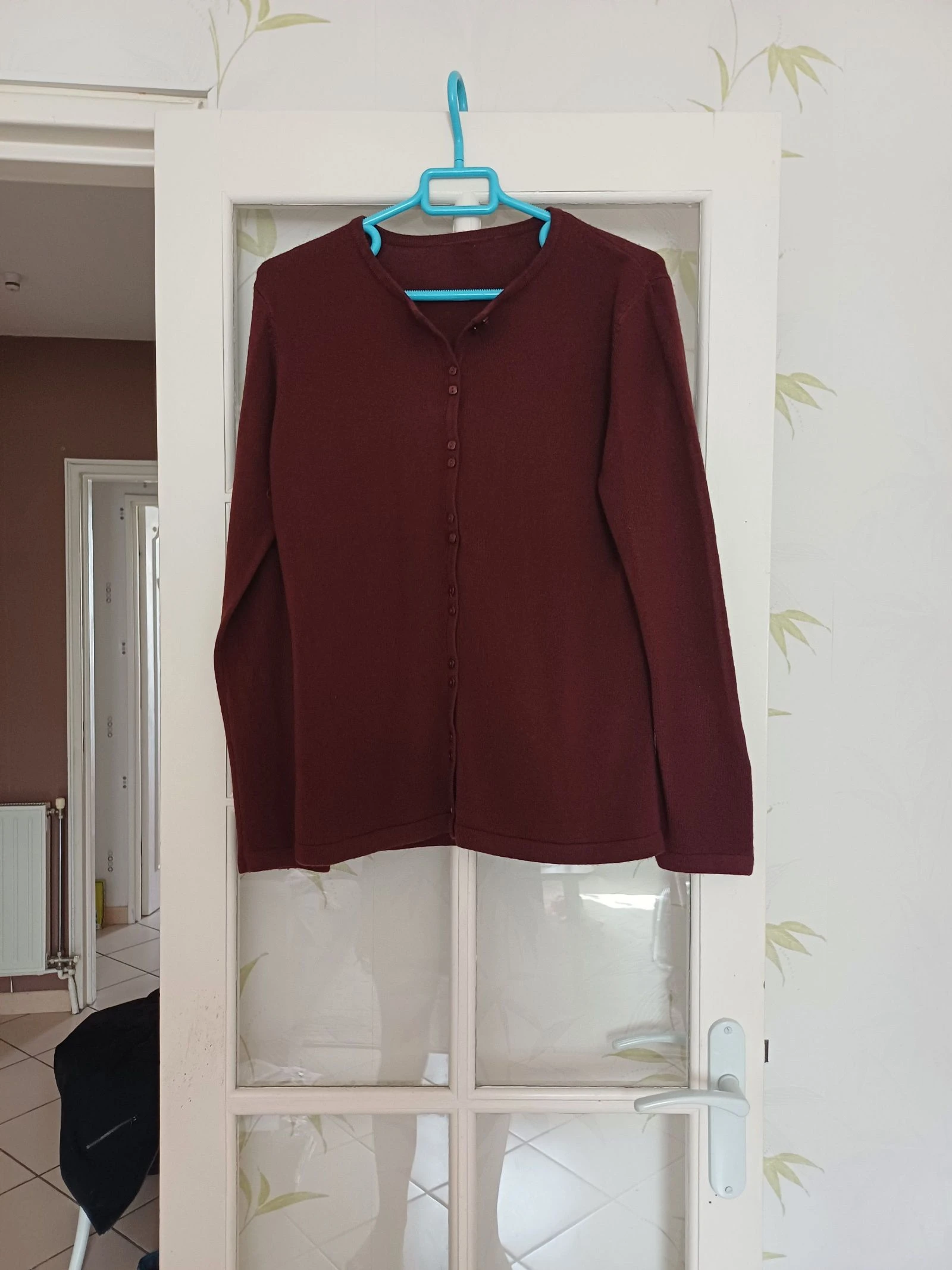 Veste + pull femme bordeaux 
